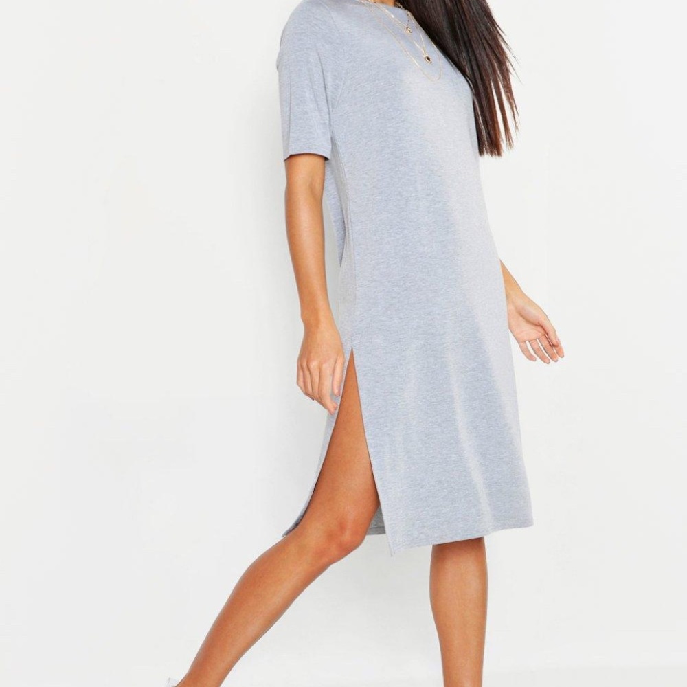 Split Midi T-shirt Dress